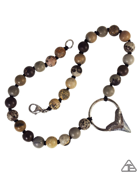 Bull Shark Tooth Crystal Talisman Pendant Choker