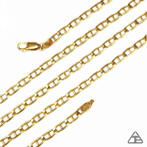 14k Yellow Gold Fill Flat Anchor Chain 3.8mm