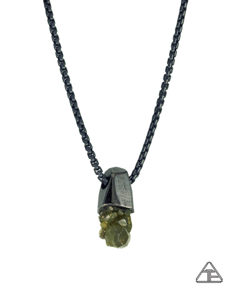 Demantoid Garnet Cluster Stealth Series Crystal Talisman Pendant