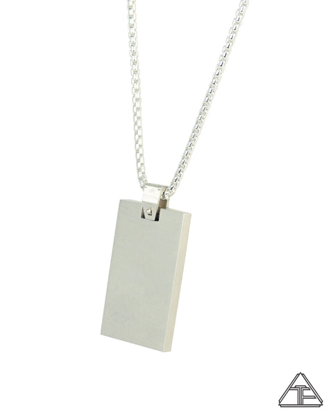 Dog Tag: Ocean Jasper Inlay Pendant