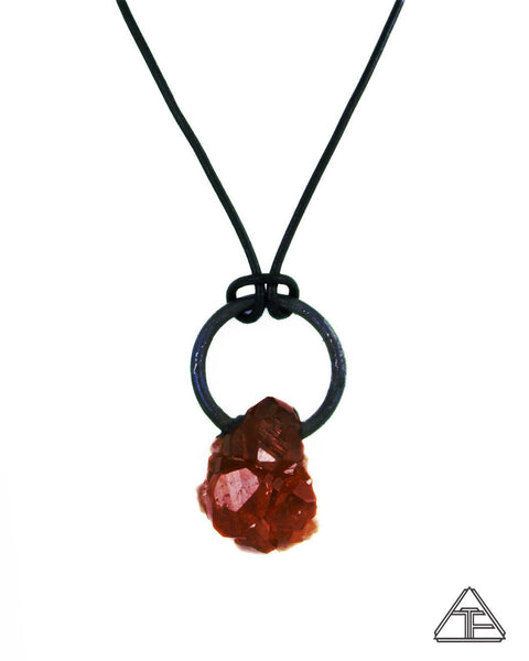 Black Leather Cord Necklace 14K Yellow Gold Clasp