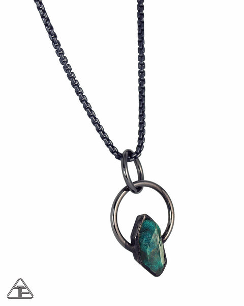 Dioptase Stealth Series Crystal Talisman Pendant