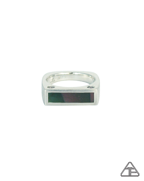 Lux: Champagne Diamond And Imperial Jasper Inlay Ring