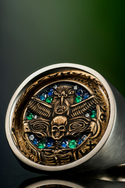 DARKSIDE — Seahawks Championship Ring / Platinum + 18K Rose Gold