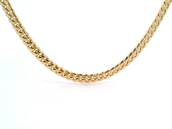 20" Solid 18k Oval Curb Gold Chain 5.8 mm