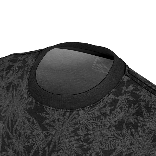 ‘Black Leaf’ Cannabis Tee in Black