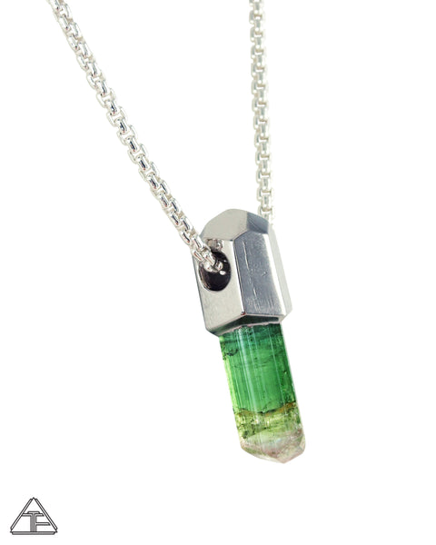 Paprook Tourmaline Palladium Crystal Talisman Pendant