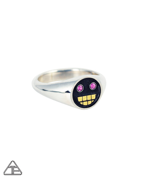 Grillz: Pink Sapphire Sterling Silver 22k Ring Size 10