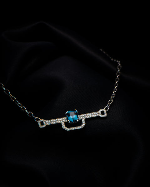 'Once in a Blue Moon' Blue Spinel - Lux Platinum Pendant with Chain