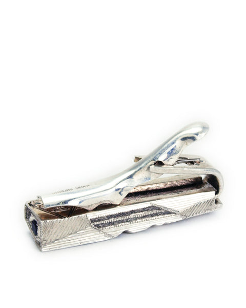 Black Diamond Lattice Series Sterling Silver Engraved Tie Bar Collab