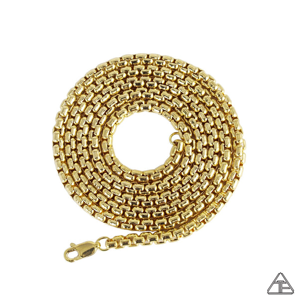 14k Yellow Gold Fill Rounded Box Chain 3.7mm