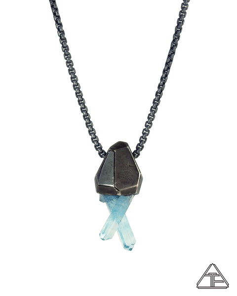 Vietnamese Aquamarine Crystal Talisman Pendant