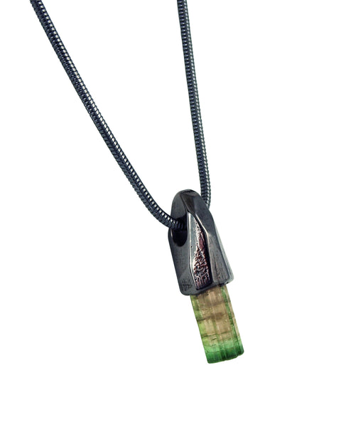 Watermelon Tourmaline Stealth Crystal Talisman Pendant