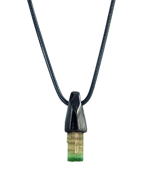 Watermelon Tourmaline Stealth Crystal Talisman Pendant