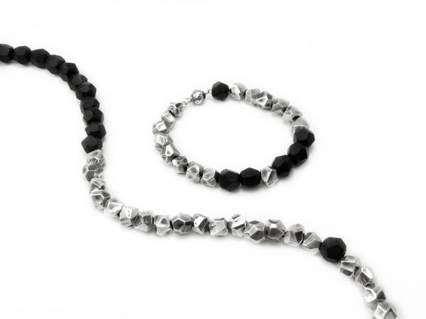 Lattice: Sterling Silver Chain Bracelet Ebony